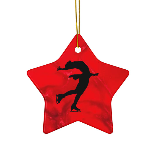 Figure skating Ceramic Ornament, 4 Shapes