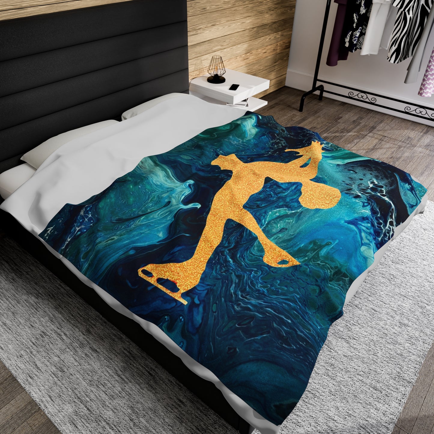 Figure Skating Velveteen Plush Blanket—3 sizes