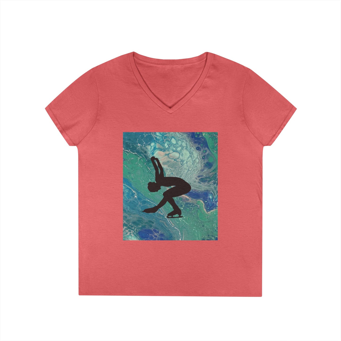 Ladies Figure Skating V-Neck T-Shirt