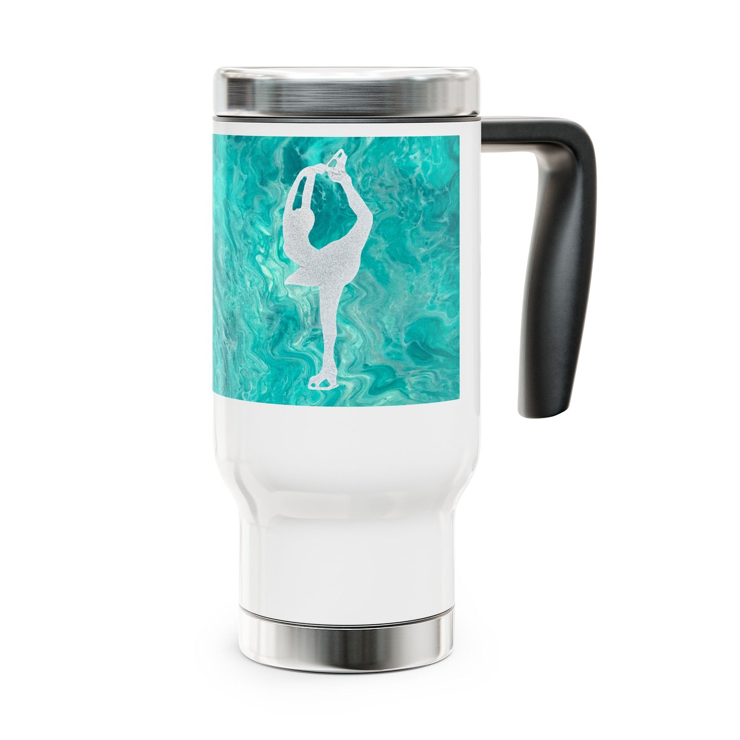 Figure skating Travel Mug with Handle, 14oz