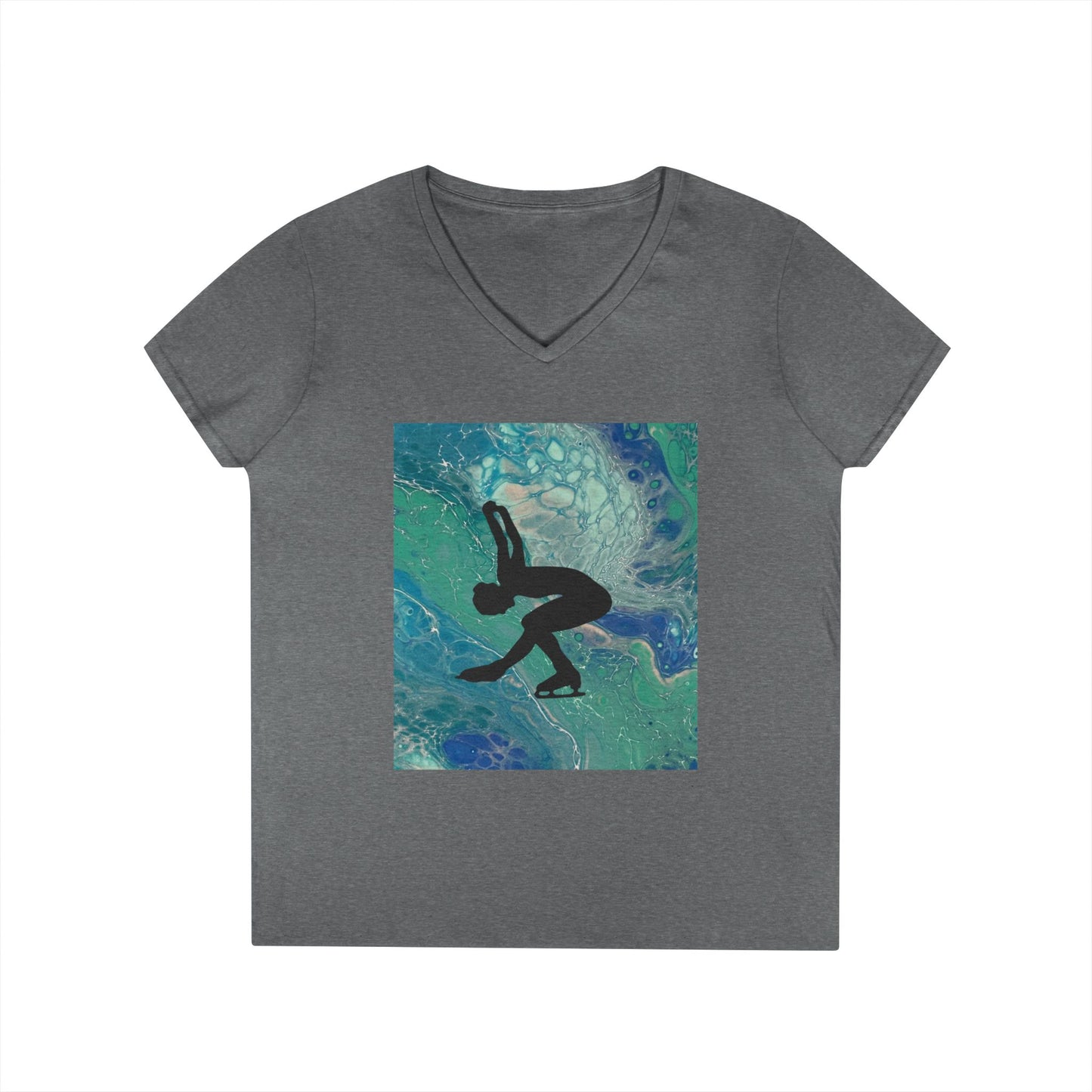 Ladies Figure Skating V-Neck T-Shirt