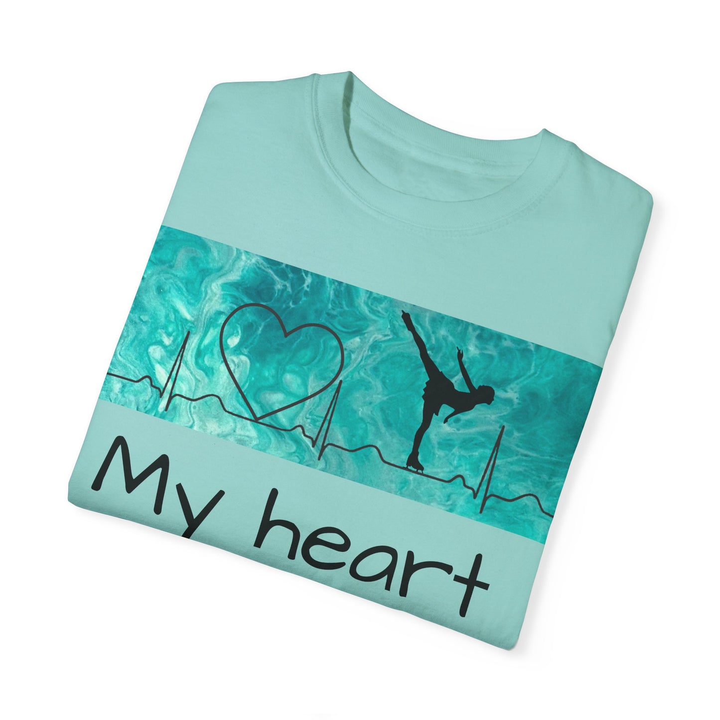 My heart beats to skate-Unisex Garment-Dyed T-shirt