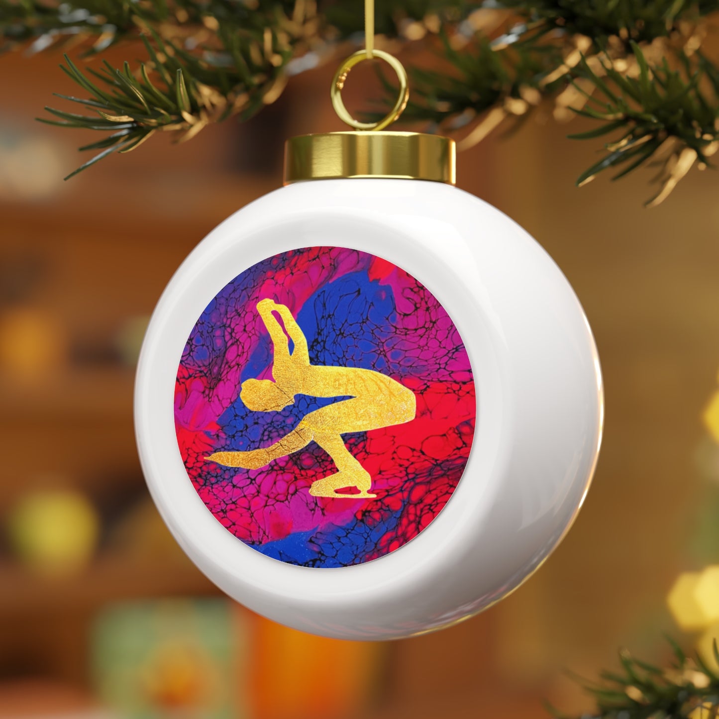 Christmas Ball Ornament figure skater