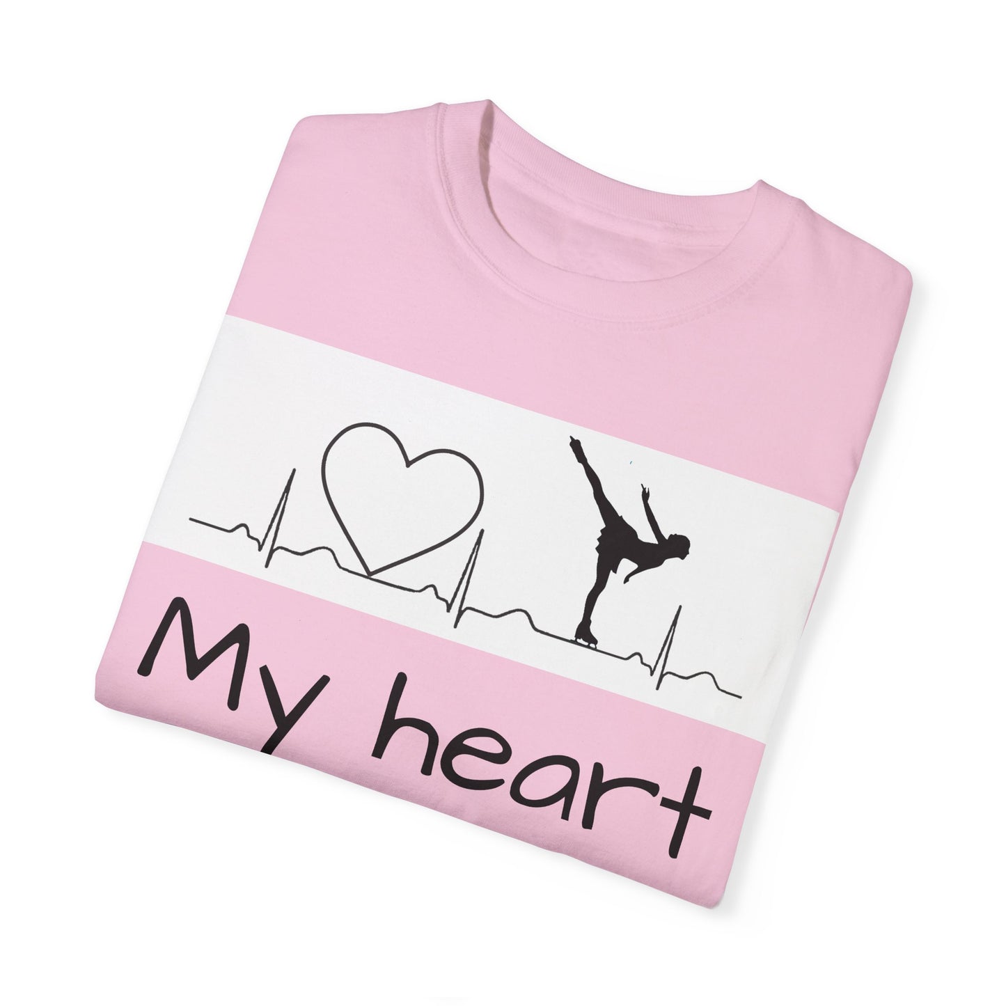 My heart beats to skate—Unisex Garment-Dyed T-shirt