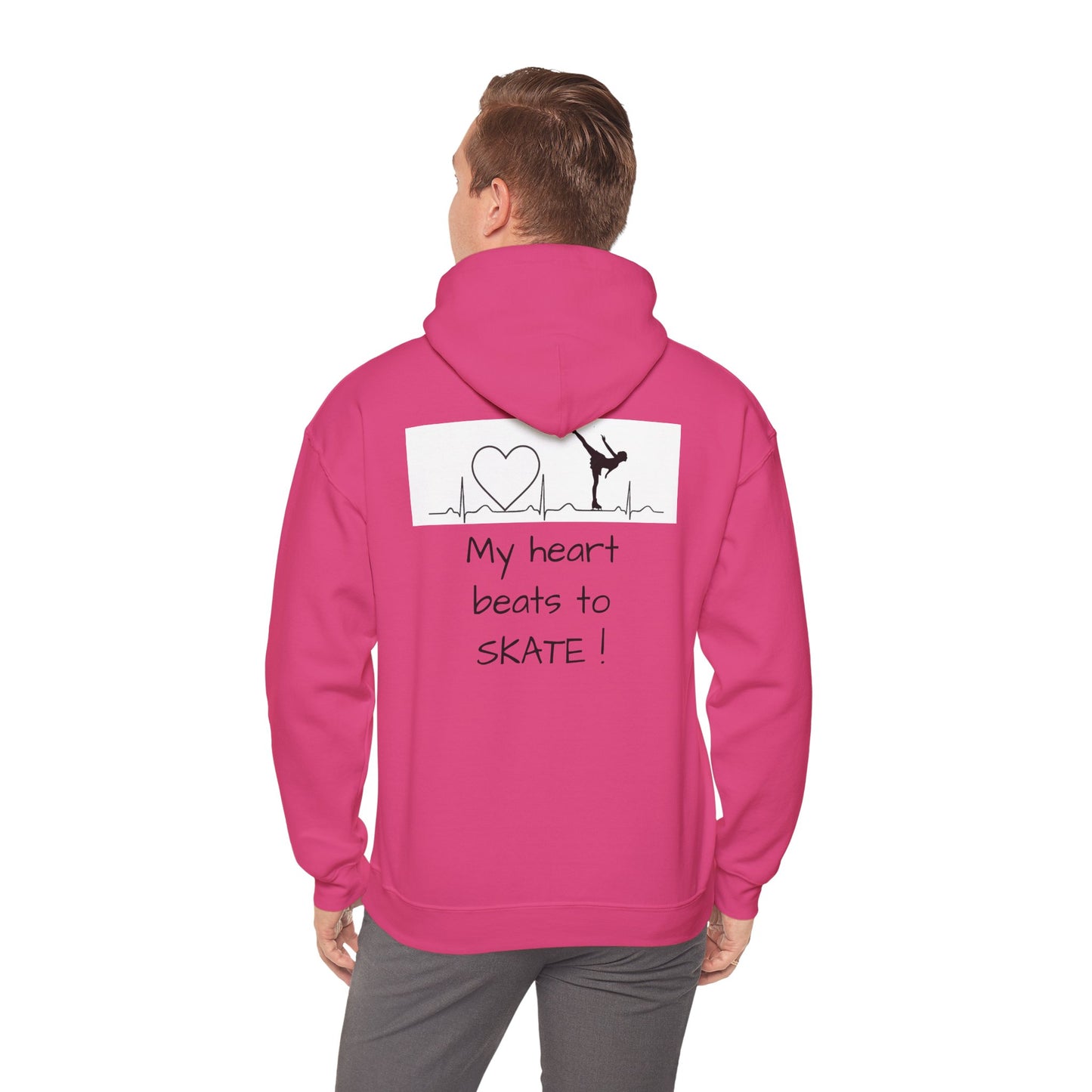 My heart beats to skate—Unisex Heavy Blend™ Hooded Sweatshirt