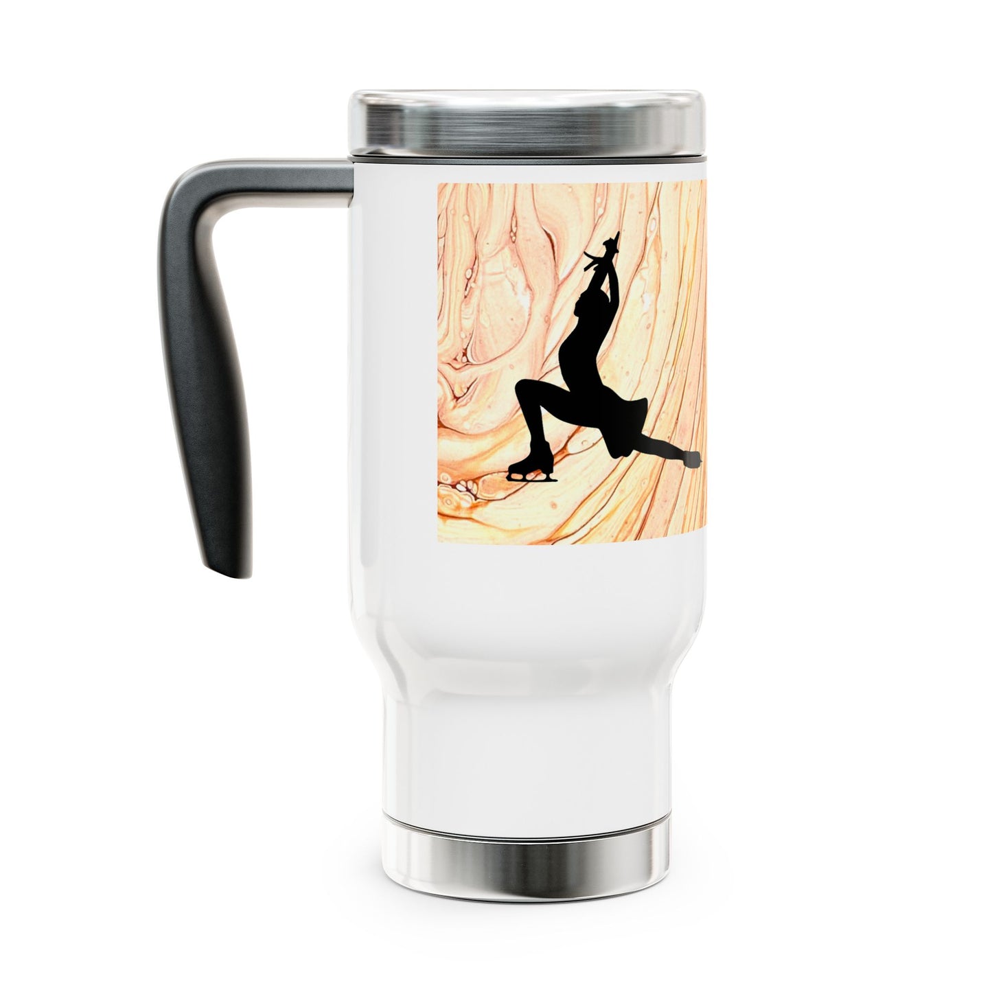 Figure Skating Travel Mug with Handle, 14oz