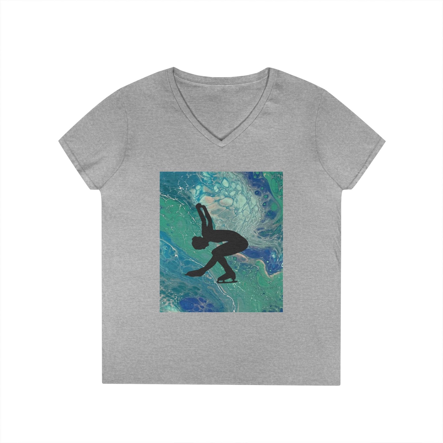 Ladies Figure Skating V-Neck T-Shirt