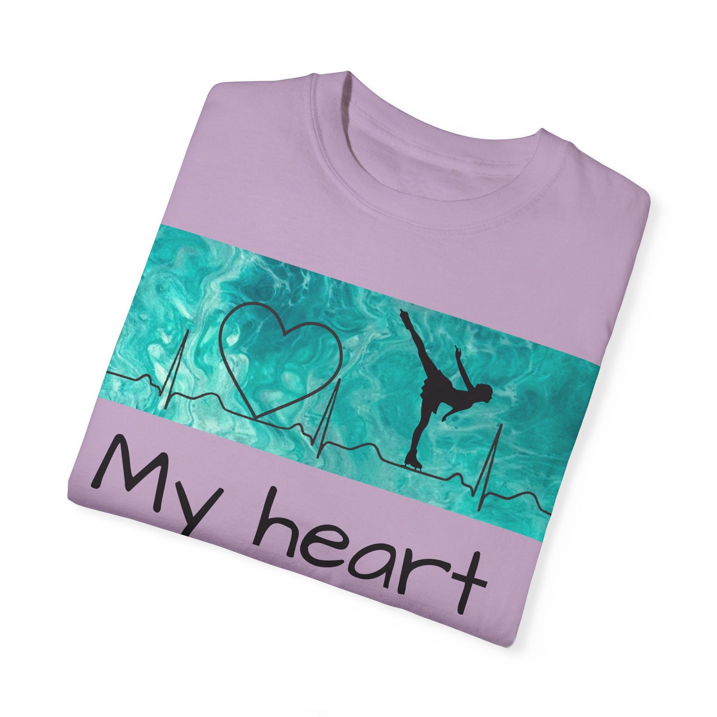 My heart beats to skate-Unisex Garment-Dyed T-shirt