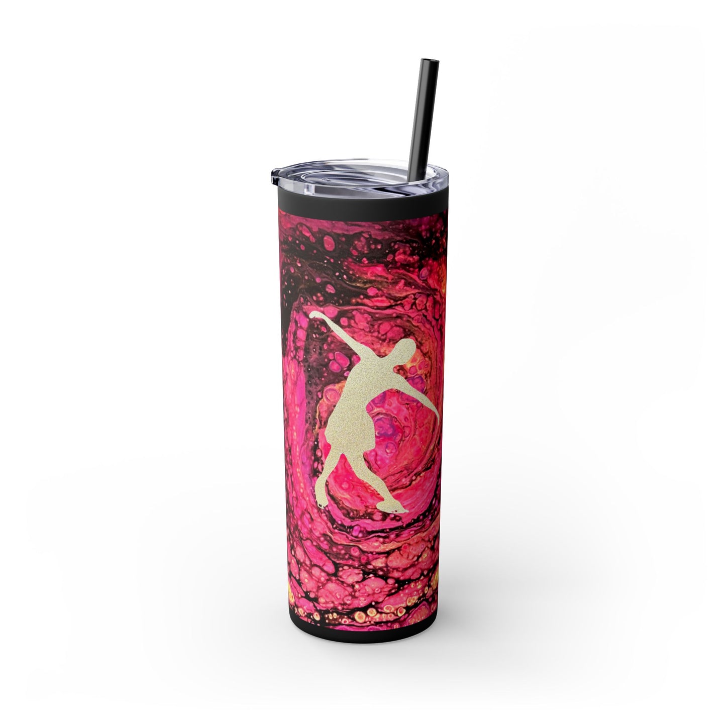 Figure Skating tumbler, 20 oz with straw