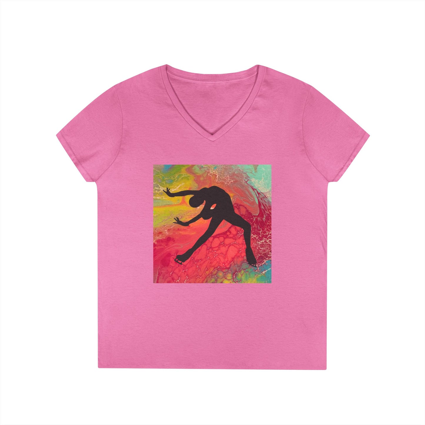 Ladies' Figure Skating V-Neck T-Shirt