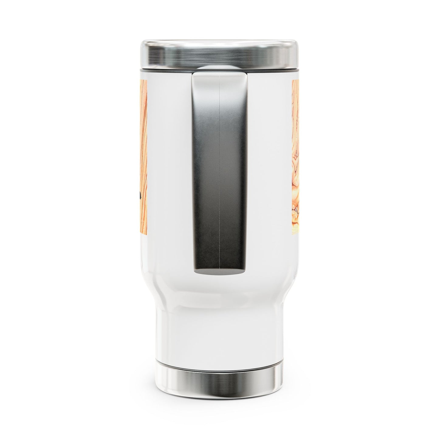 Figure Skating Travel Mug with Handle, 14oz