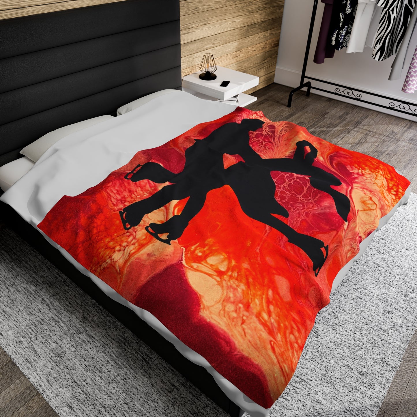 Figure skating Velveteen Plush Blanket— 3 sizes