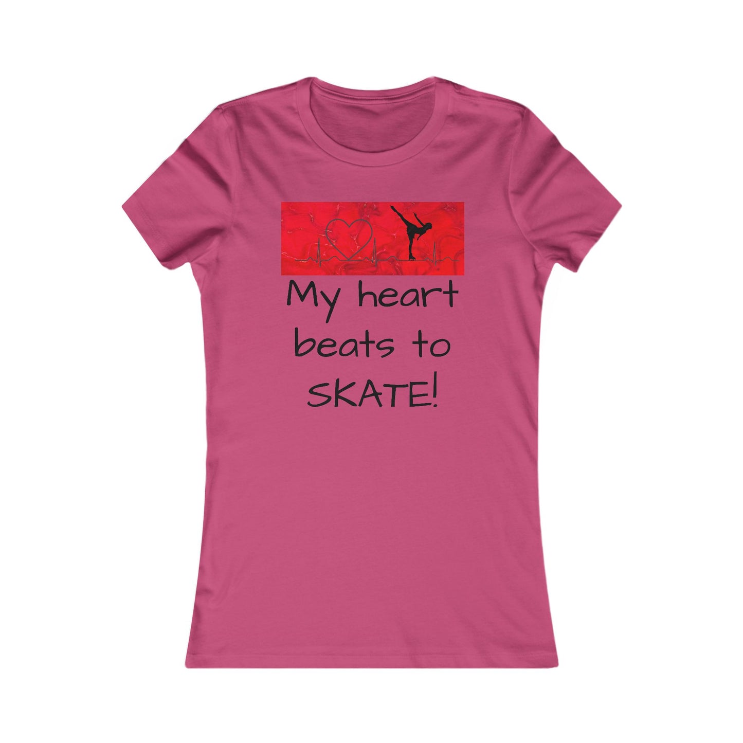 My heart beats to skate-ladies T-shirt