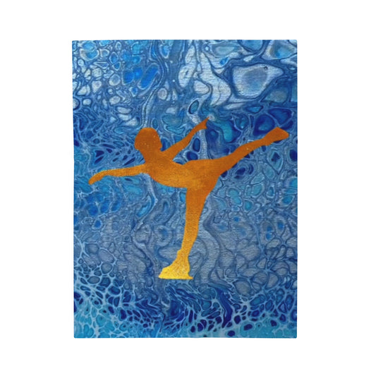 Figure Skating Velveteen Plush Blanket —3 sizes