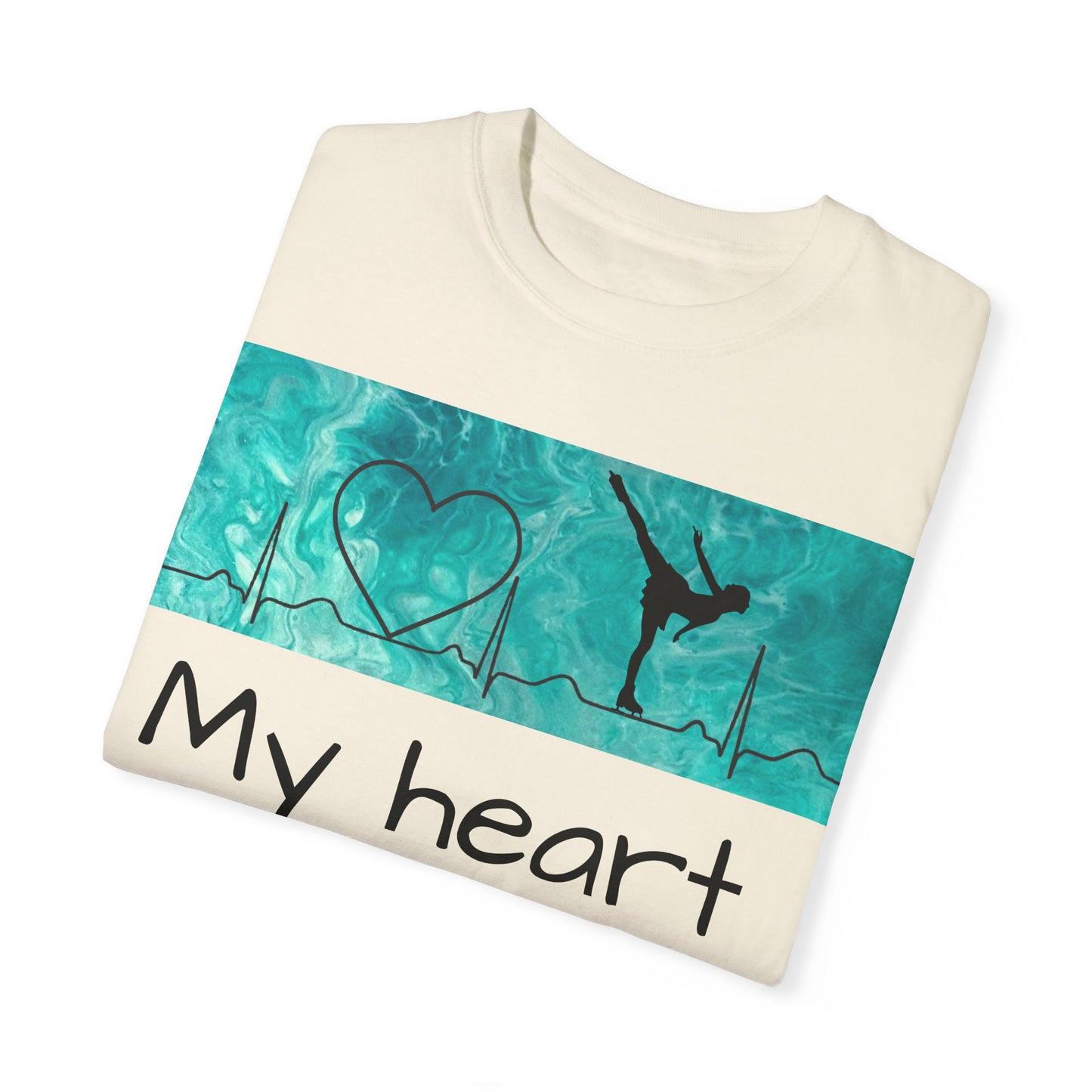 My heart beats to skate-Unisex Garment-Dyed T-shirt