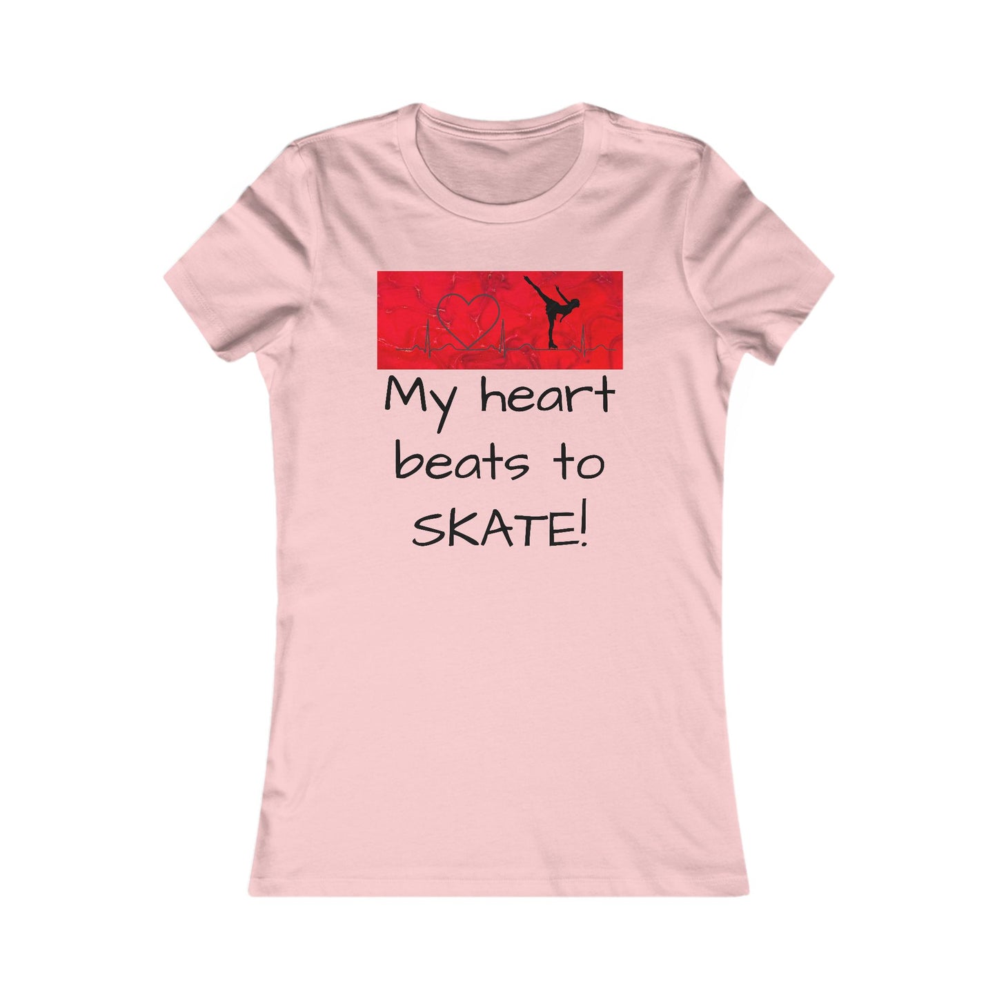 My heart beats to skate-ladies T-shirt