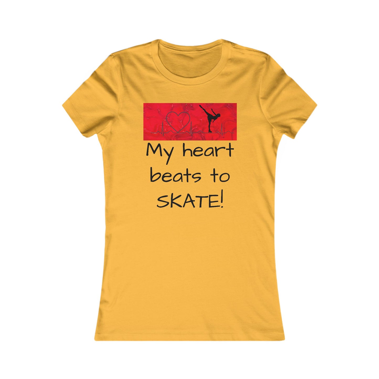 My heart beats to skate-ladies T-shirt