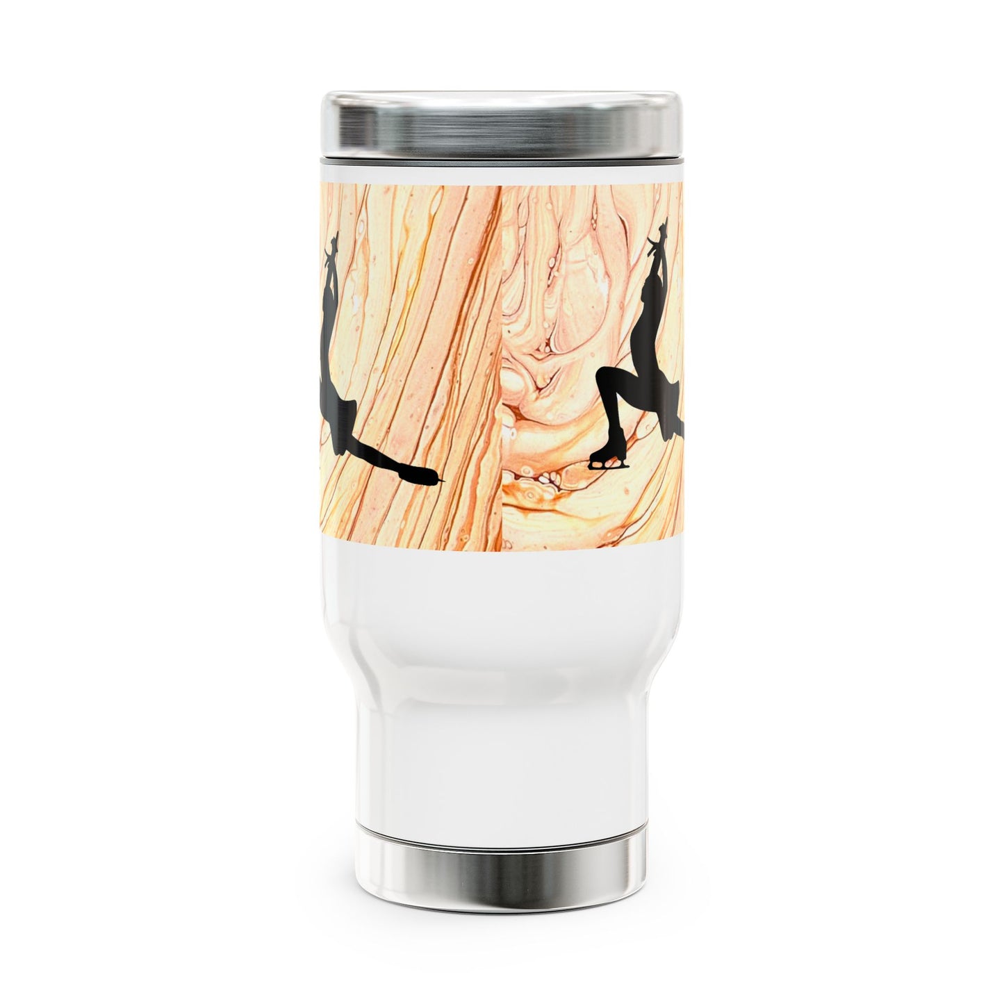 Figure Skating Travel Mug with Handle, 14oz