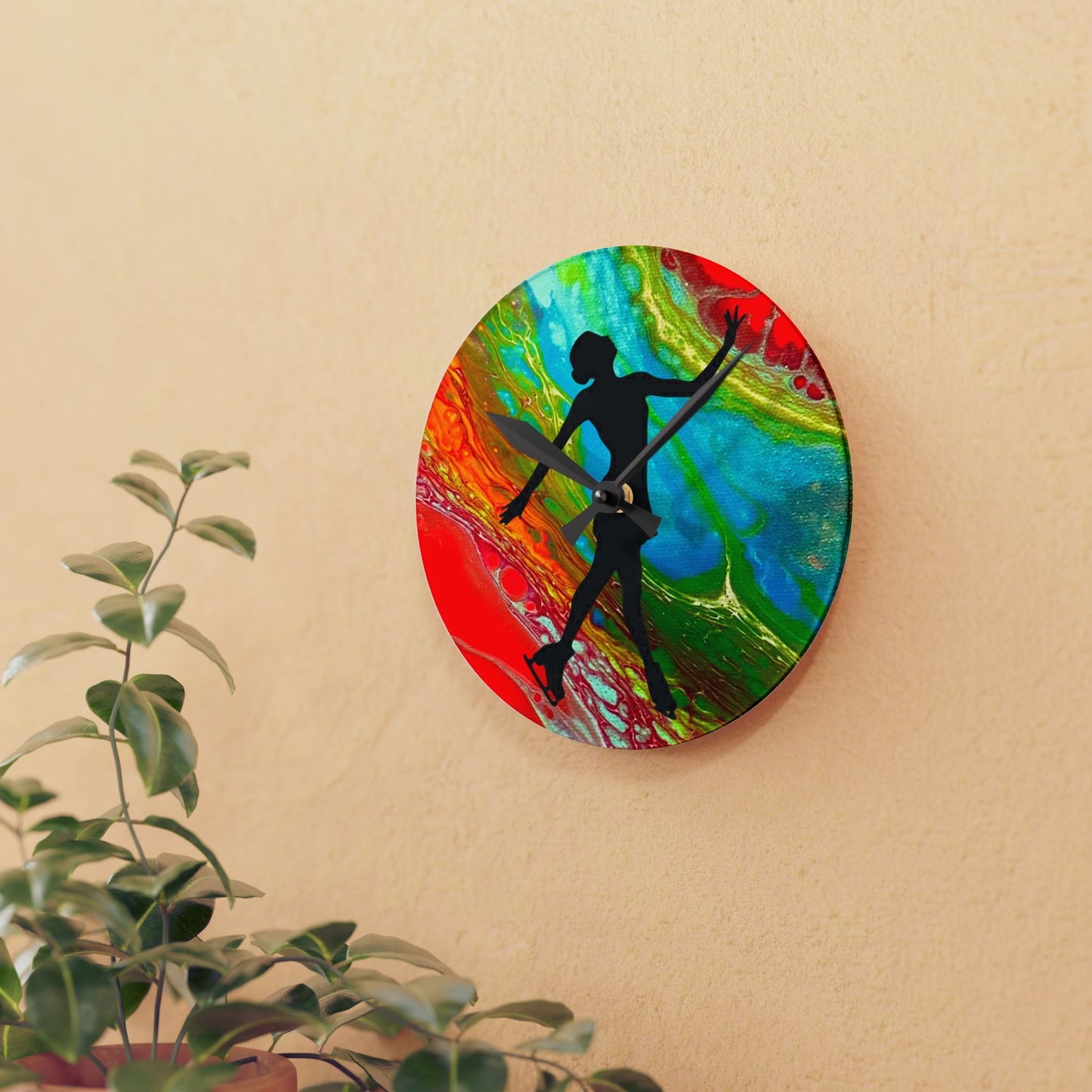 Figure Skating Wall Clock