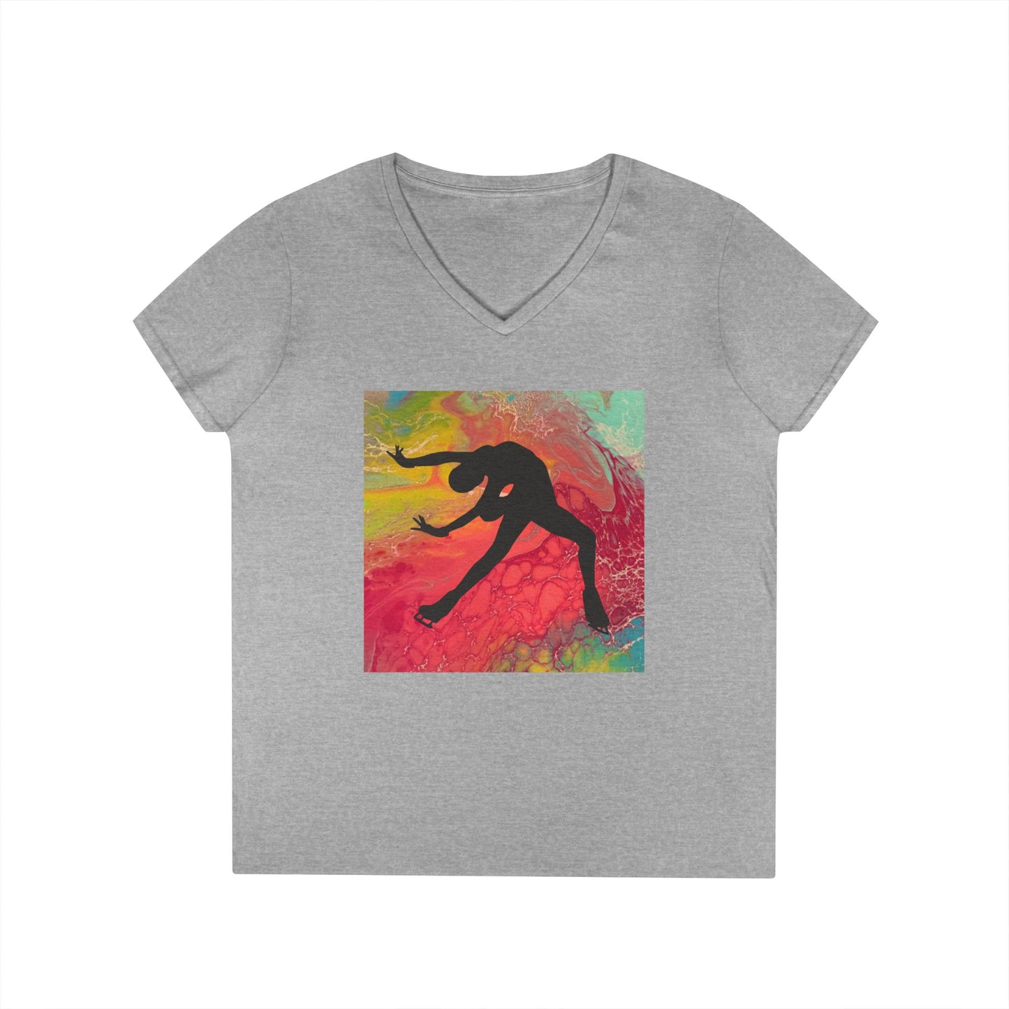 Ladies' Figure Skating V-Neck T-Shirt