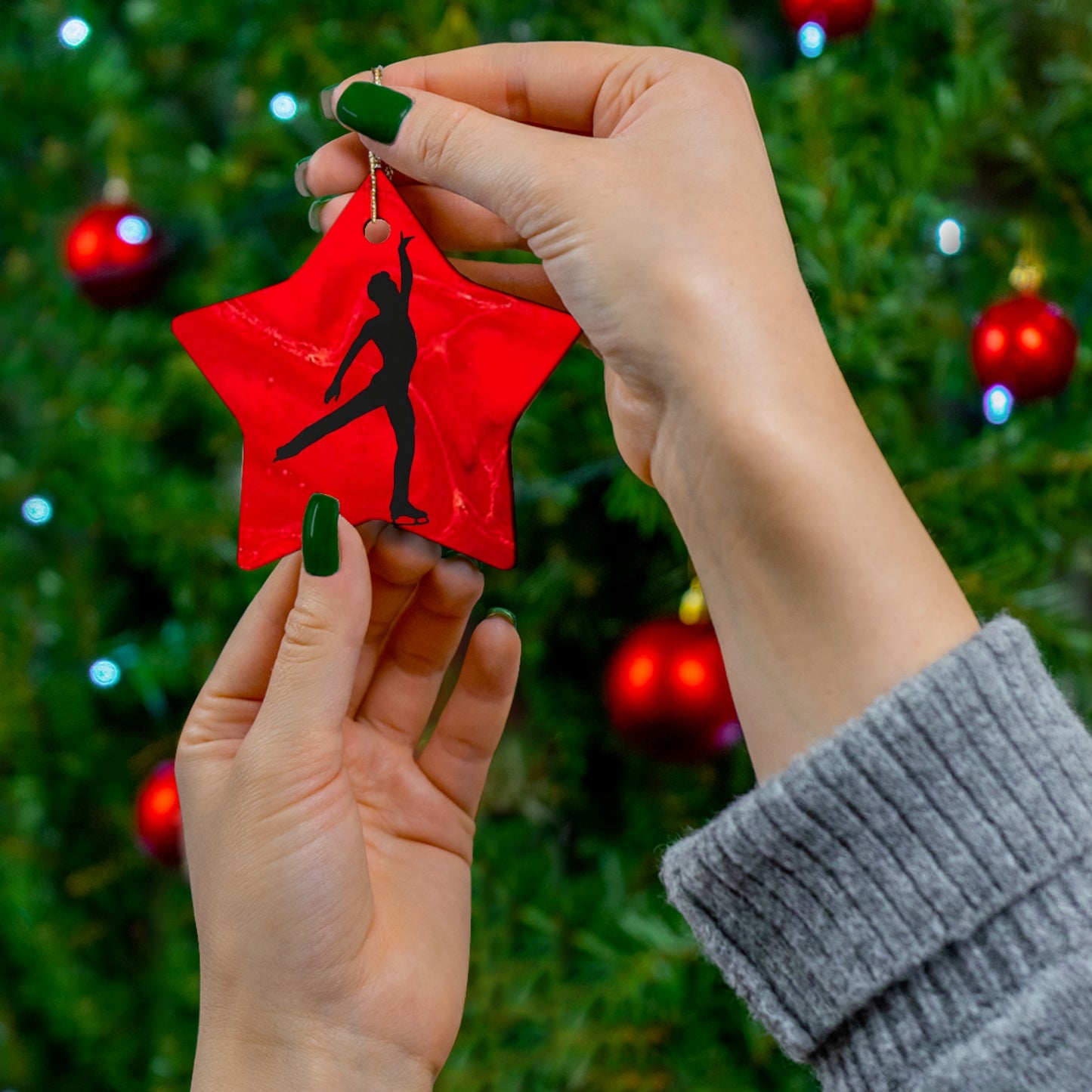 Figure skating Ceramic Ornament