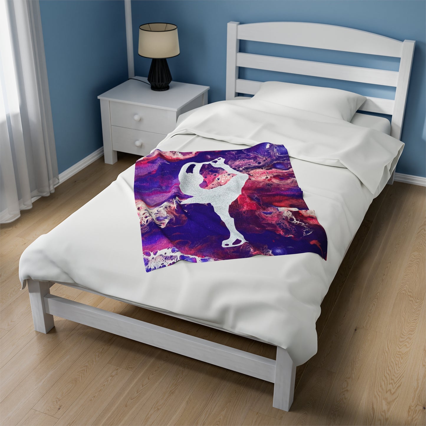 Figure Skating Velveteen Plush Blanket—3 sizes