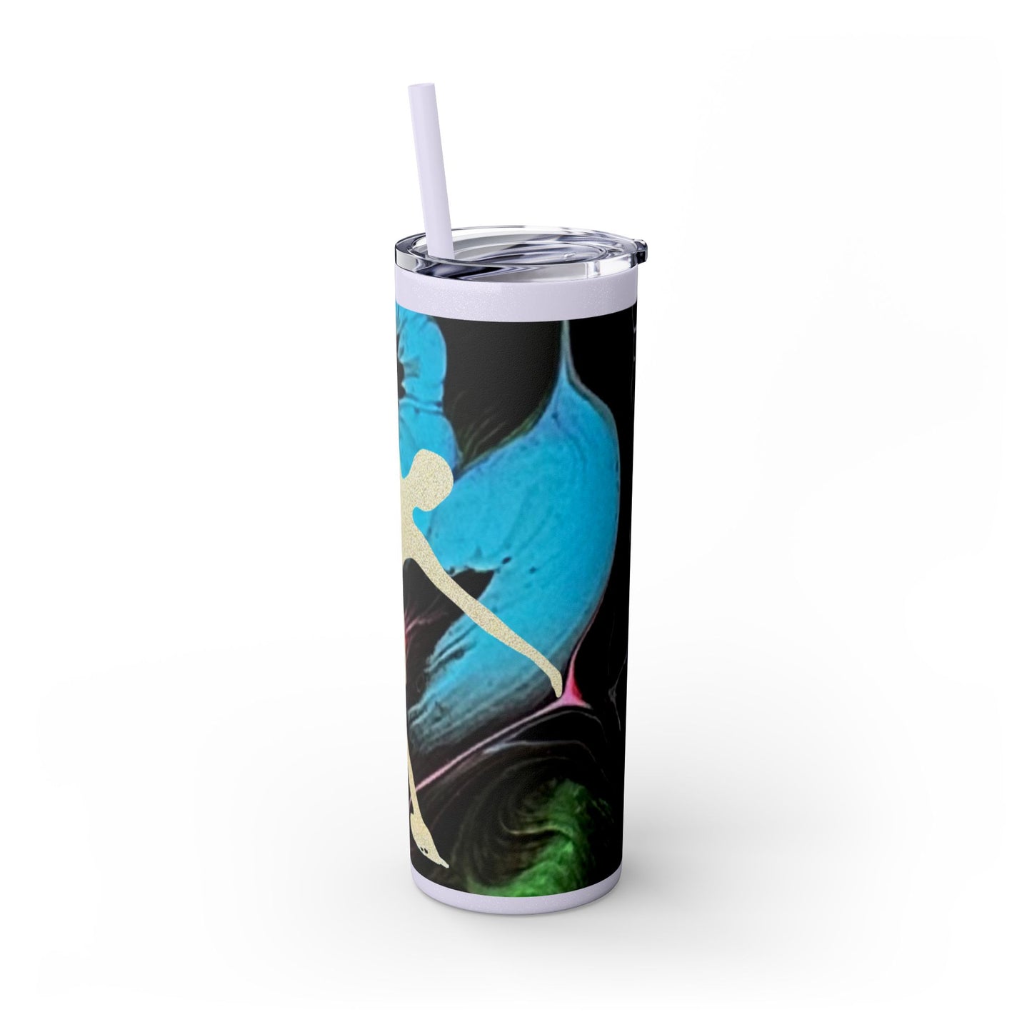 Figure Skating tumbler, 20 oz with straw