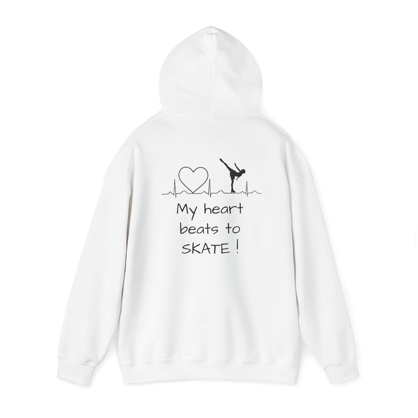 My heart beats to skate—Unisex Heavy Blend™ Hooded Sweatshirt