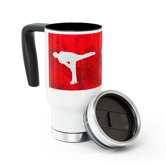 Figure Skating Travel Mug with handle, 14 oz