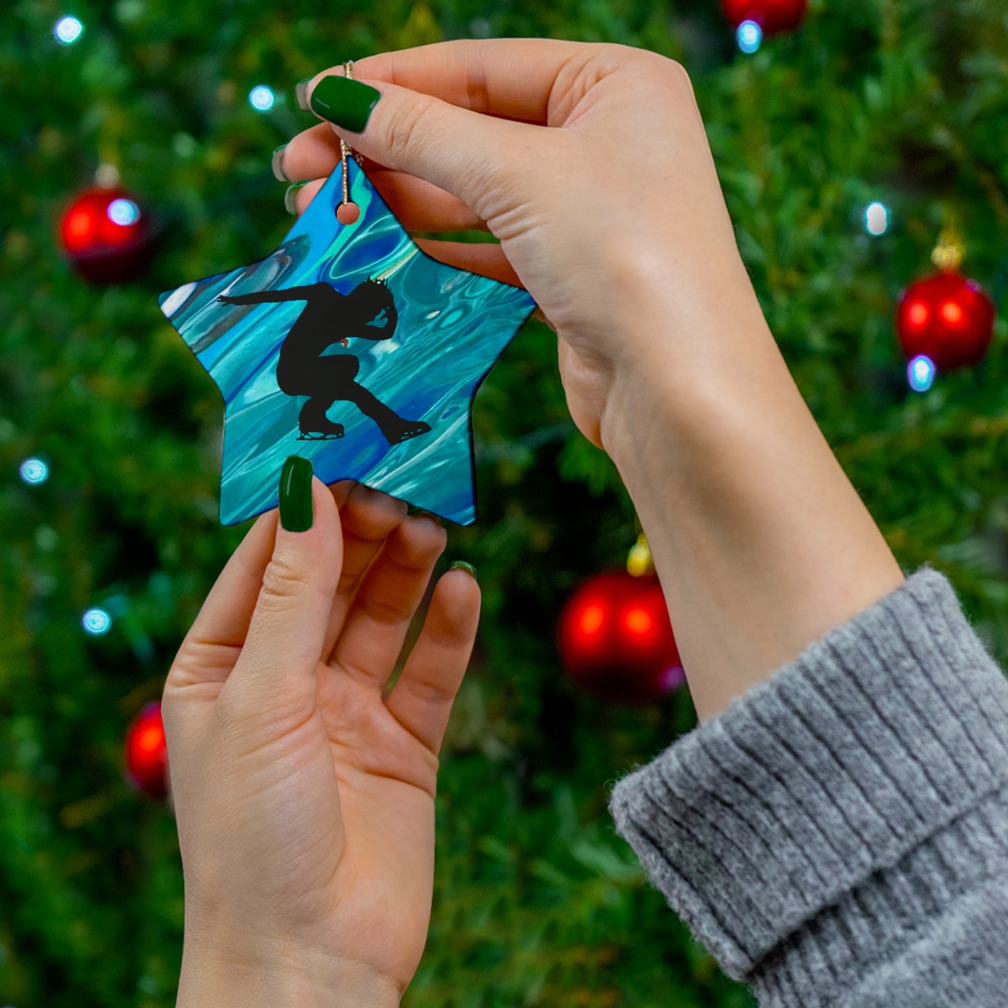 Figure skating Ceramic Ornament