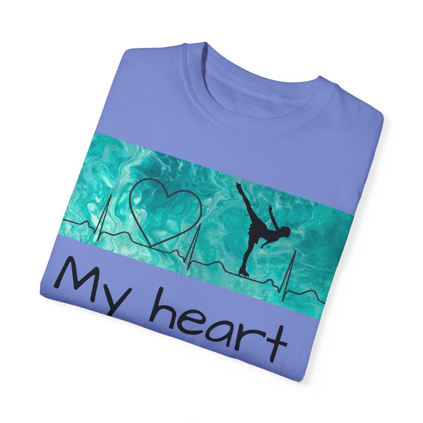 My heart beats to skate-Unisex Garment-Dyed T-shirt