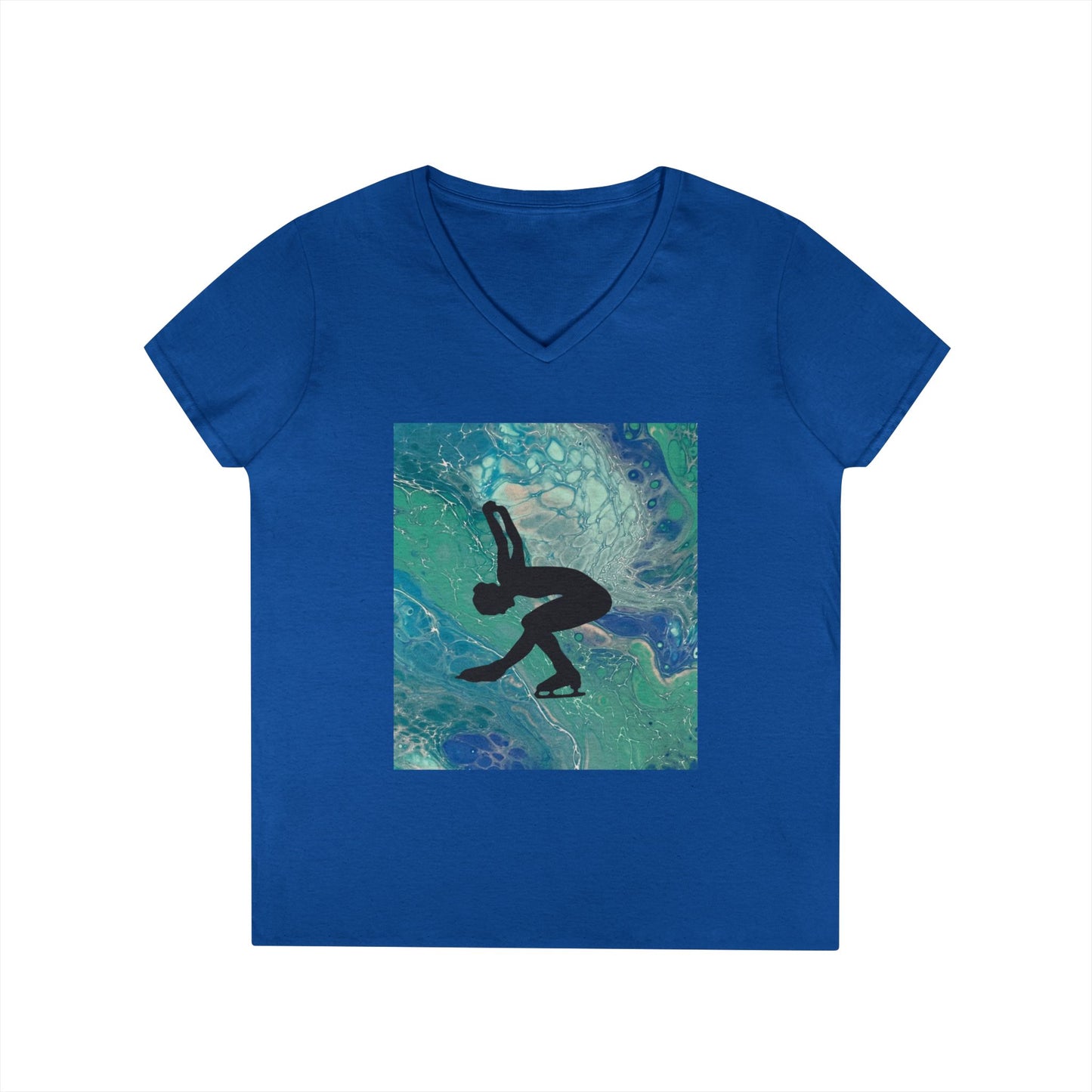 Ladies Figure Skating V-Neck T-Shirt