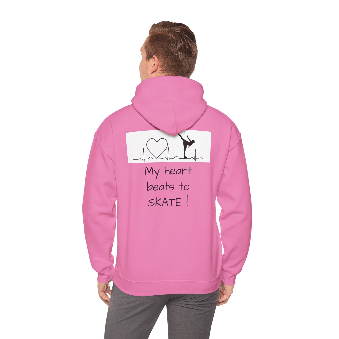 My heart beats to skate—Unisex Heavy Blend™ Hooded Sweatshirt