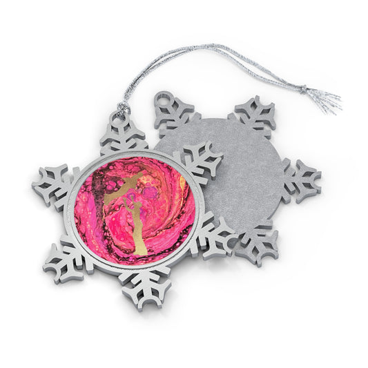 Pewter Snowflake Ornament - Figure Skating