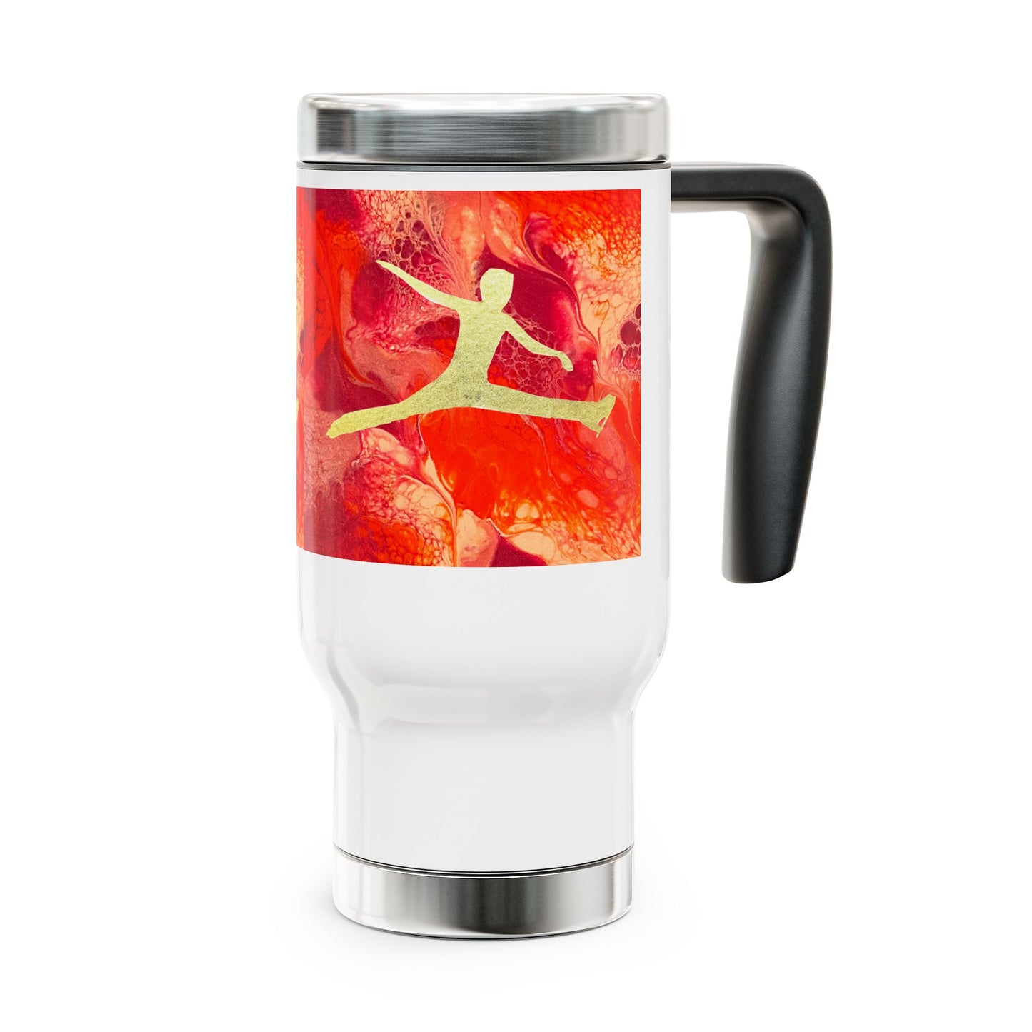 Eiskunstlauf-Reisebecher mit Henkel, 14oz