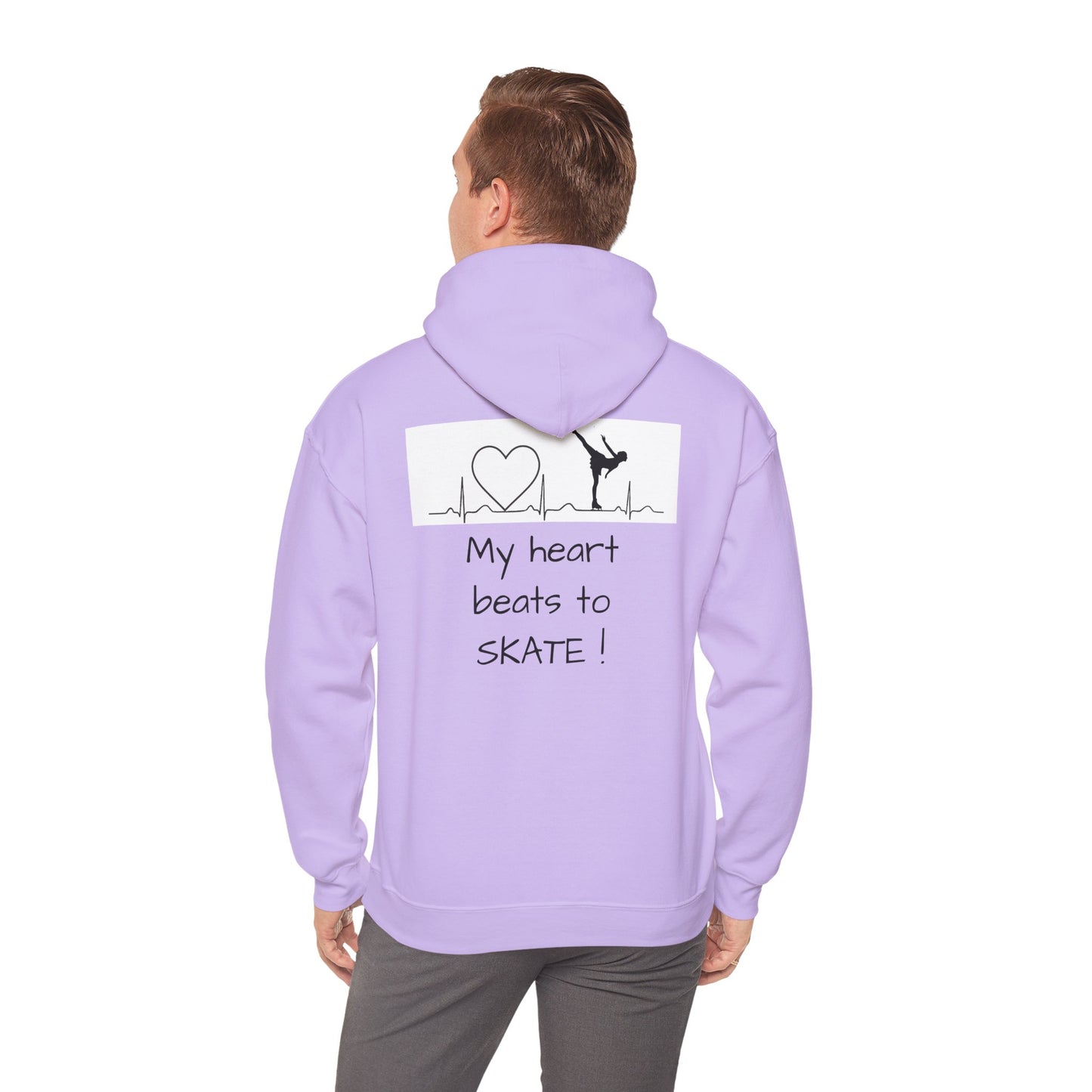 My heart beats to skate—Unisex Heavy Blend™ Hooded Sweatshirt