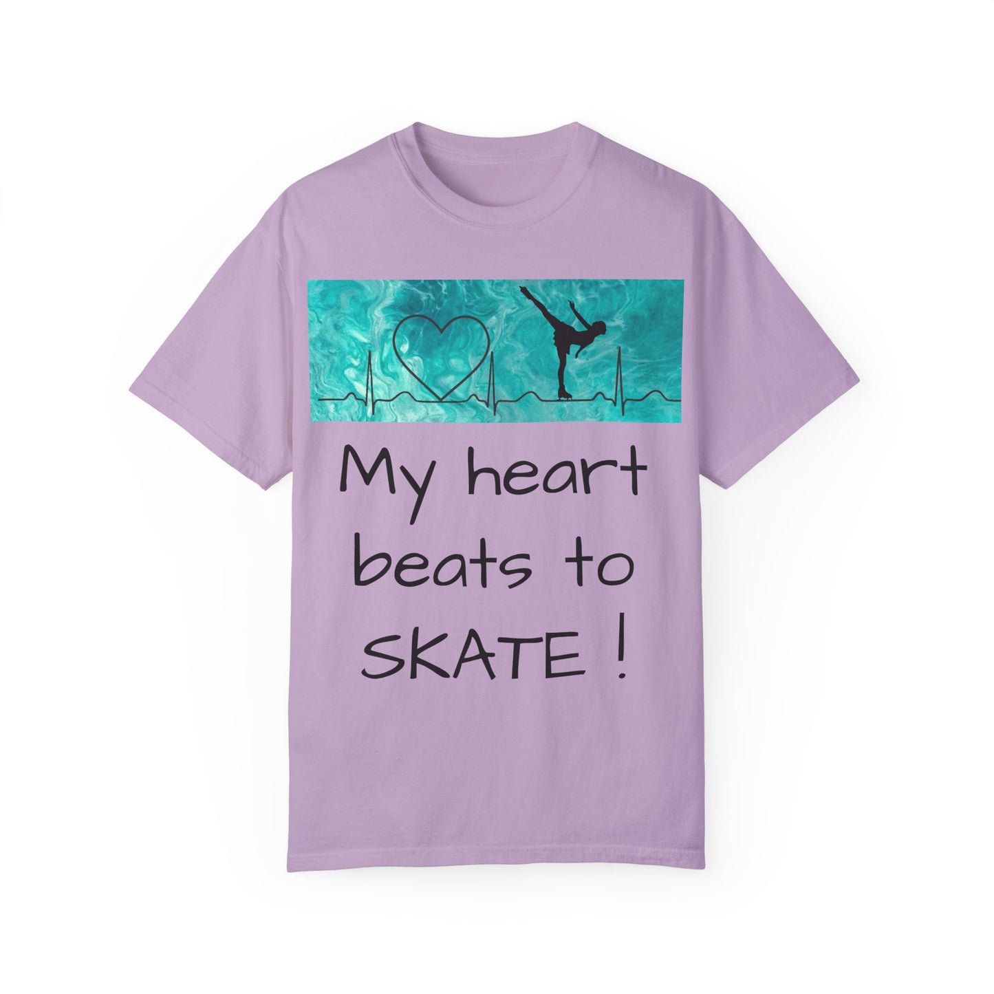 My heart beats to skate-Unisex Garment-Dyed T-shirt