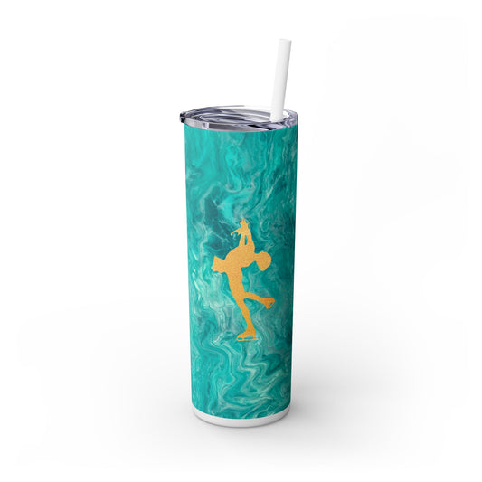 Figure Skating Tumbler, 20oz  with straw.