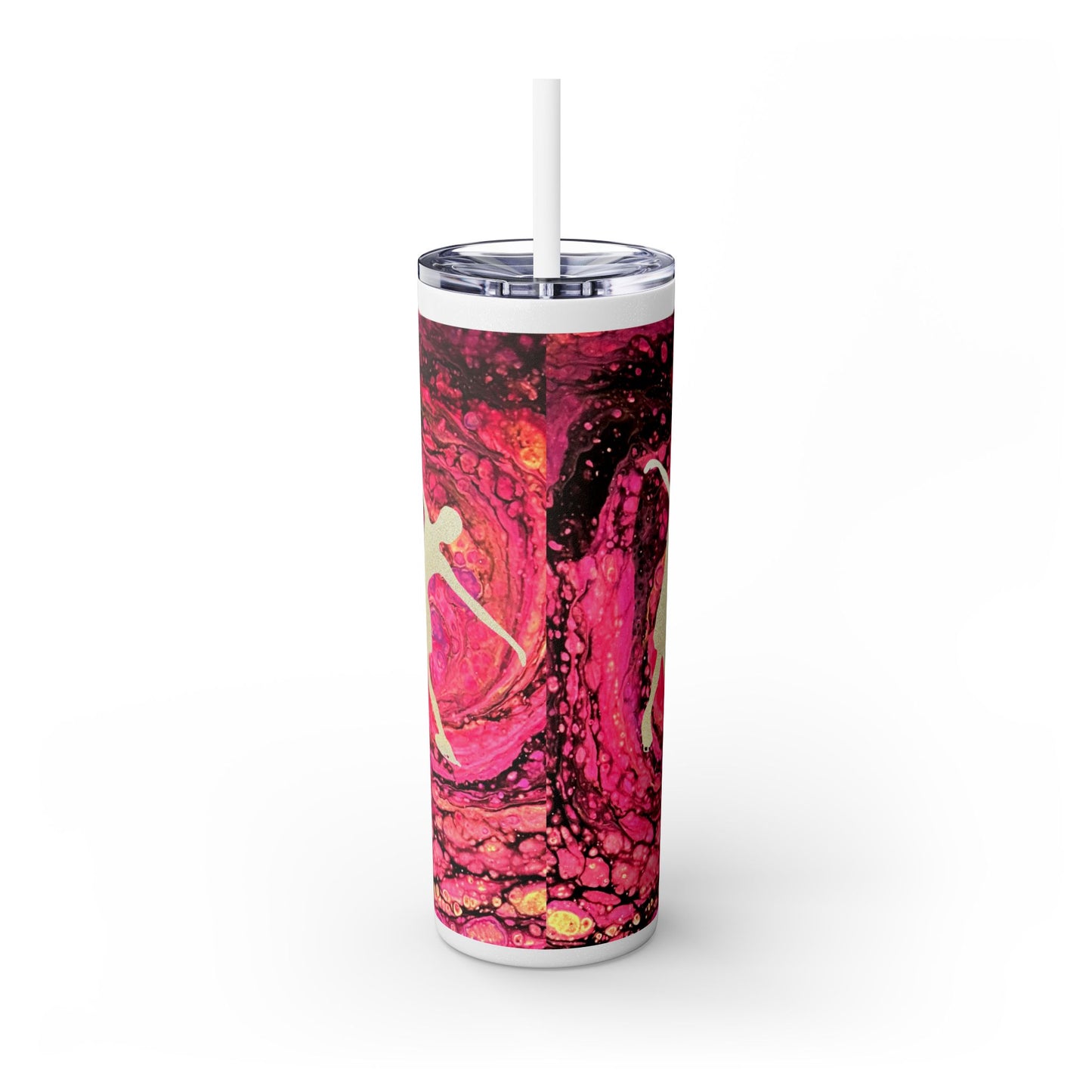 Figure Skating tumbler, 20 oz with straw