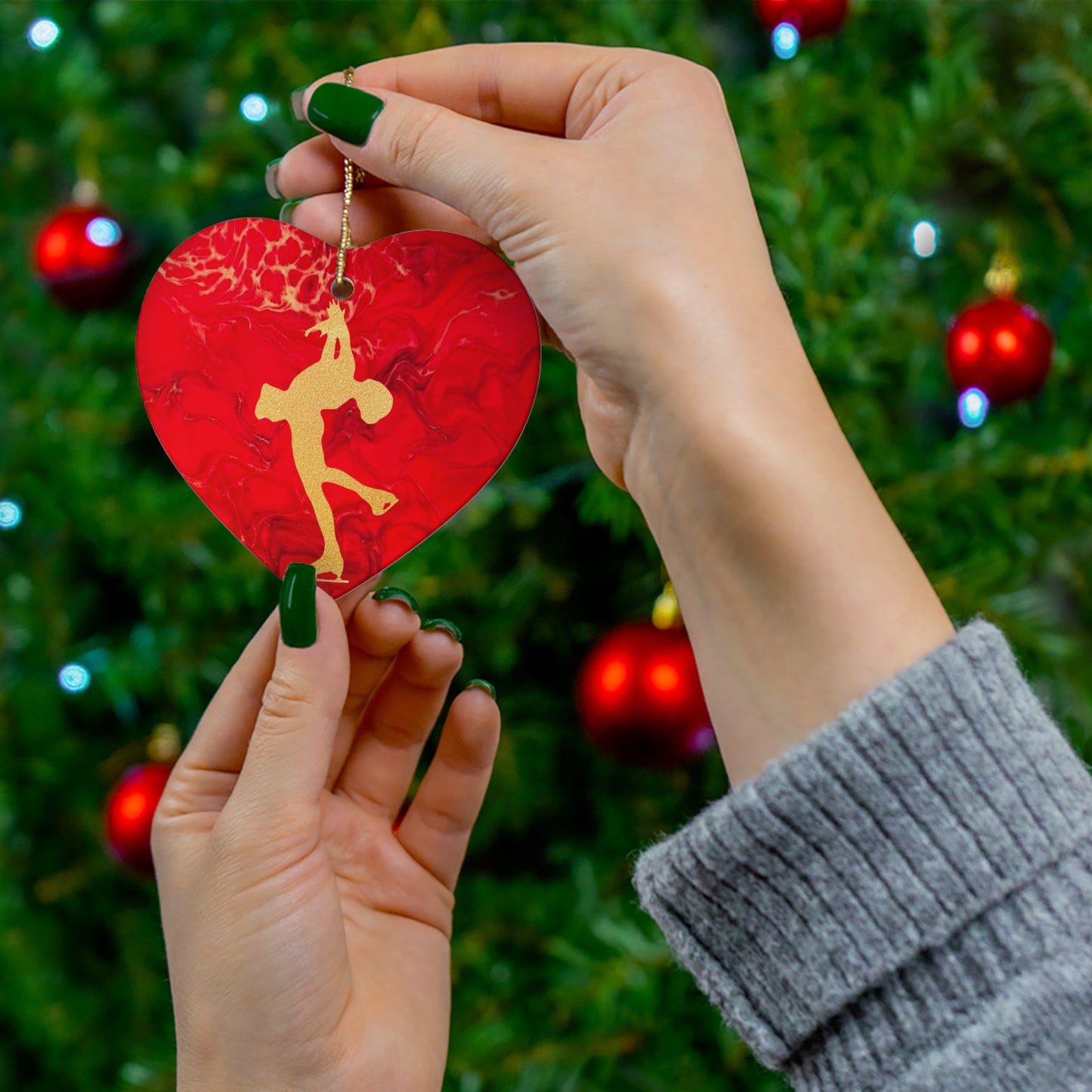 Figure skating Ceramic Ornament