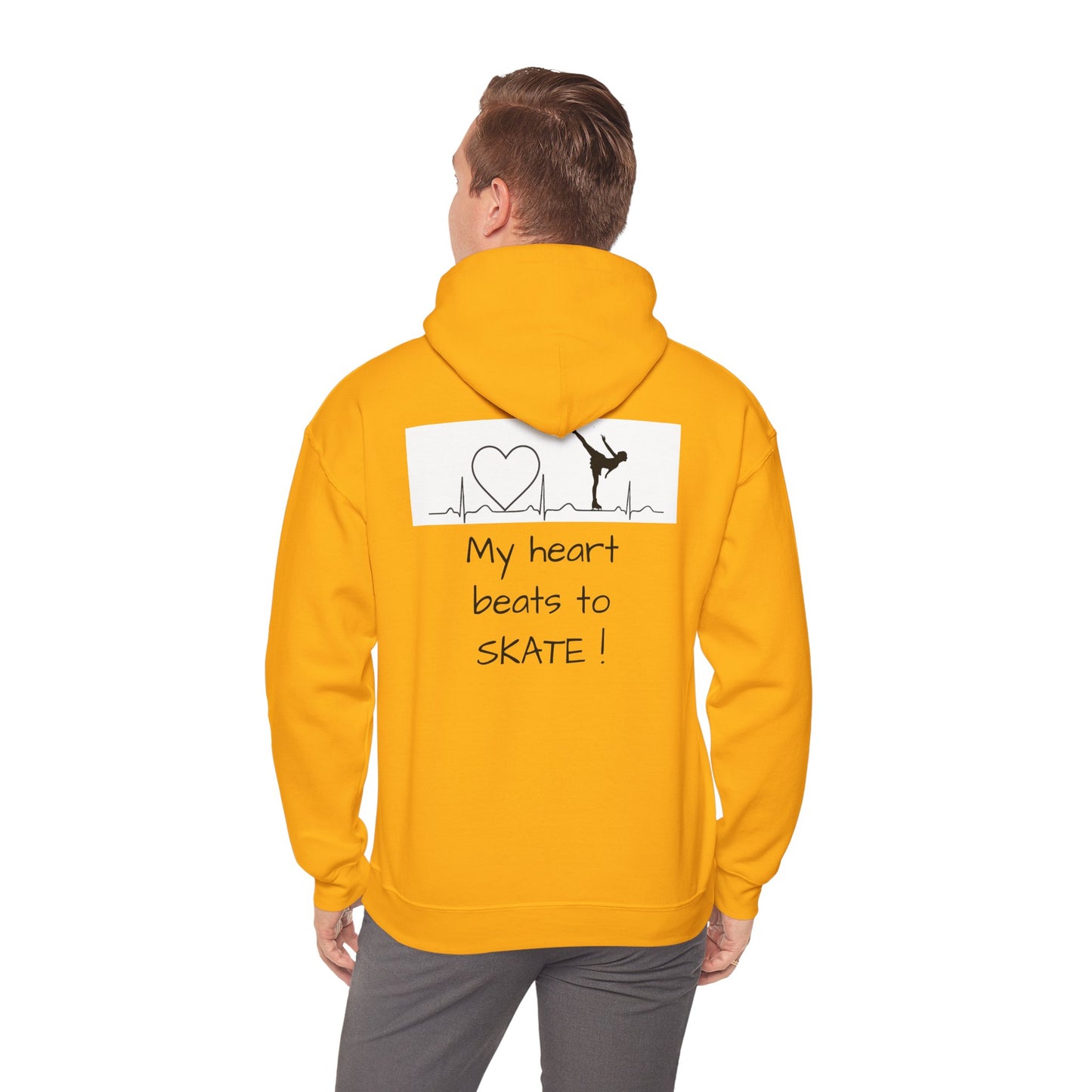 My heart beats to skate—Unisex Heavy Blend™ Hooded Sweatshirt